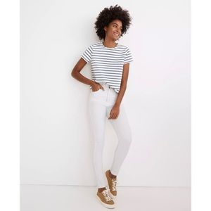 FLAWED Madewell White 10" High-Rise Skinny Jeans Size 32 US $128